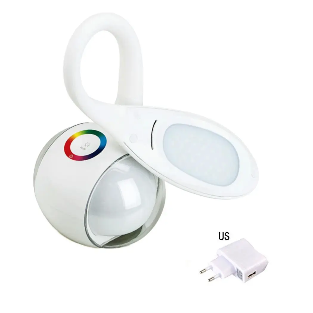 

LED Touch Control Dimming Table Lamp Eye-protection 100-240V Reading White Desk 5W Light US, EU