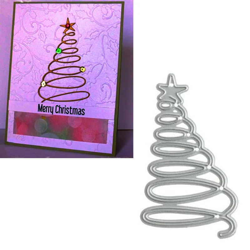 YESZ Die Cuts for Card Making,Christmas Tree Metal Cutting Dies DIY Scrapbooking Paper Card Album Crafts Decor