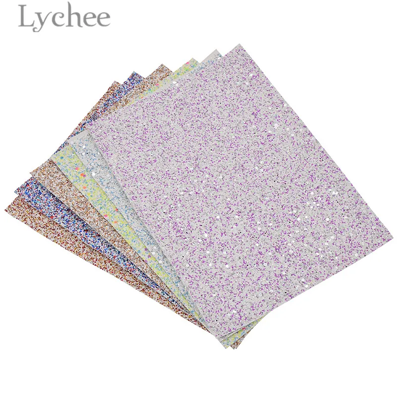 Lychee, 15x21 см A5 блестящие не сужающийся книзу массивный обтягивающие штаны из искусственной ткани Высокое качество пошива Синтетическая Кожа DIY Материал для Сумки из натуральной кожи одежды