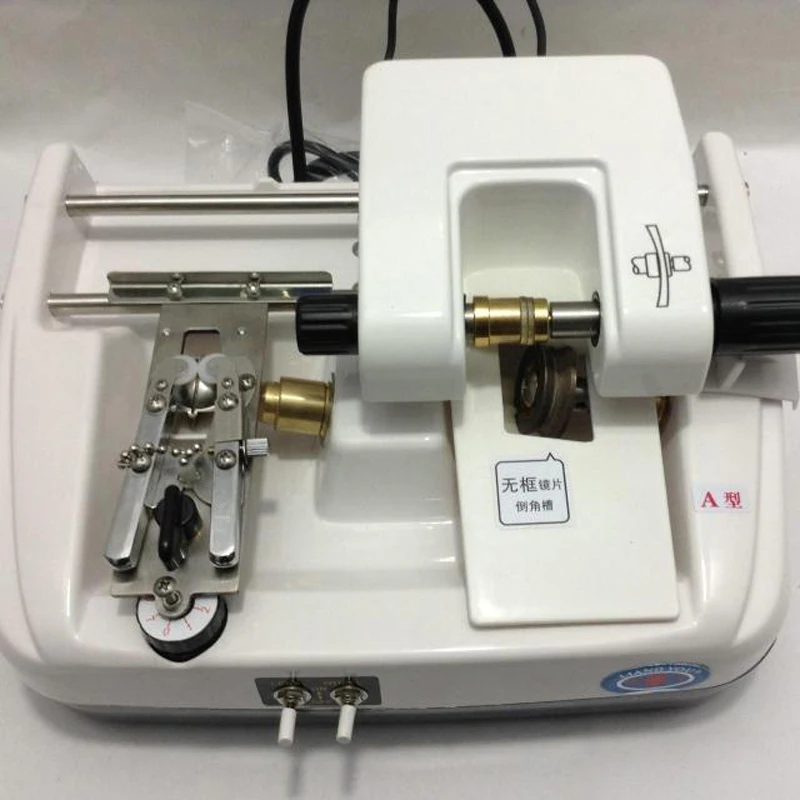 LY-12A Автоматическая фаска машина устройство для снятия фасок для объектива для полуоправы или без оправы Линзы для очков