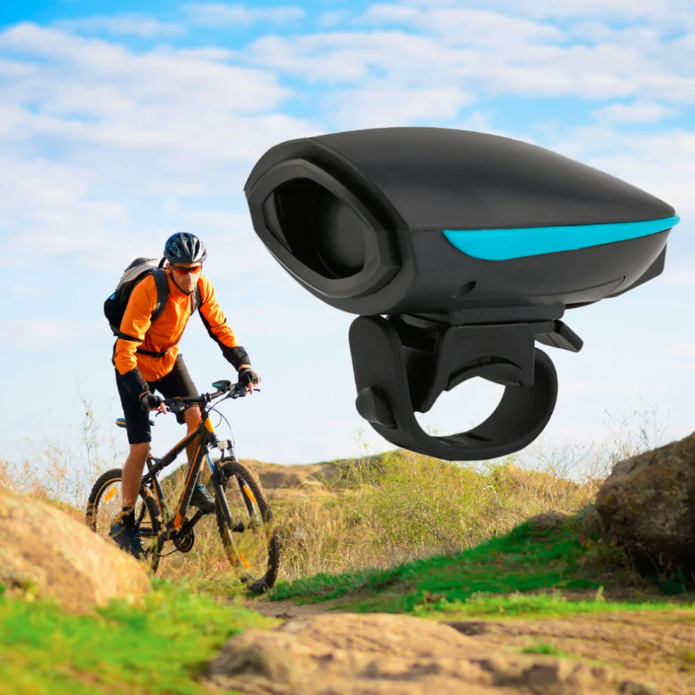 

Bicycle Bell Waterproof Loud Cycling Electric Horn 140 db Bike Handlebar Ring Strong Loud Alarm Bell Sound Bike Horn Safety