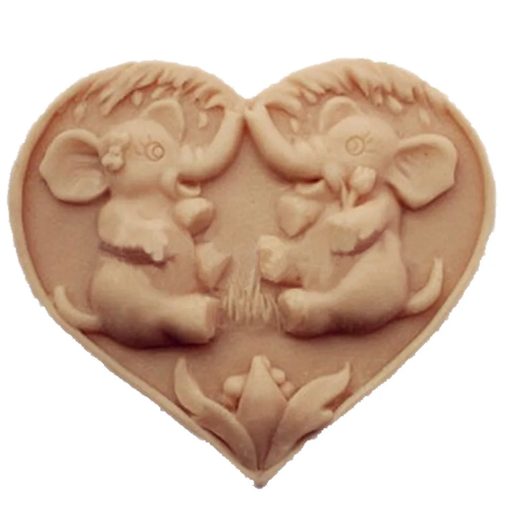 

Grainrain Silicone Mold Soap Craft Clay Fondant Cake Decorating Chocolate Mould elephant