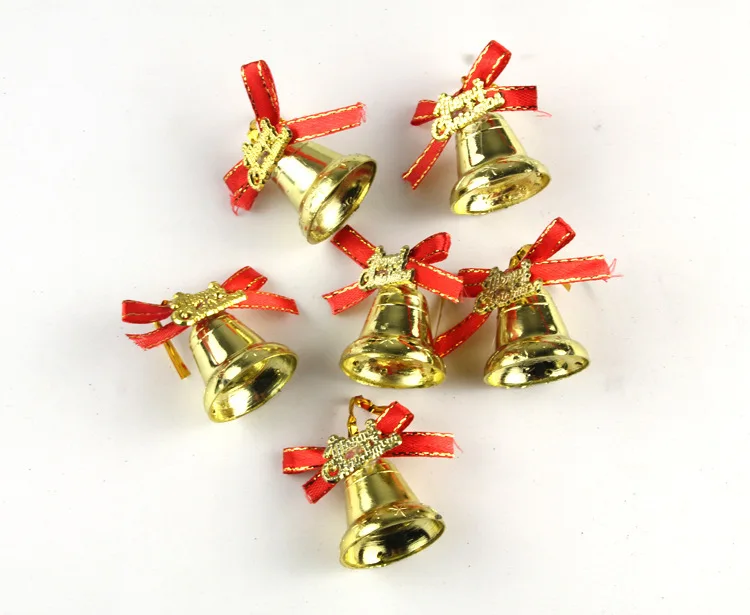 Cheap Gold 3*3cm small jingle bells Charms metal bell christmas tree