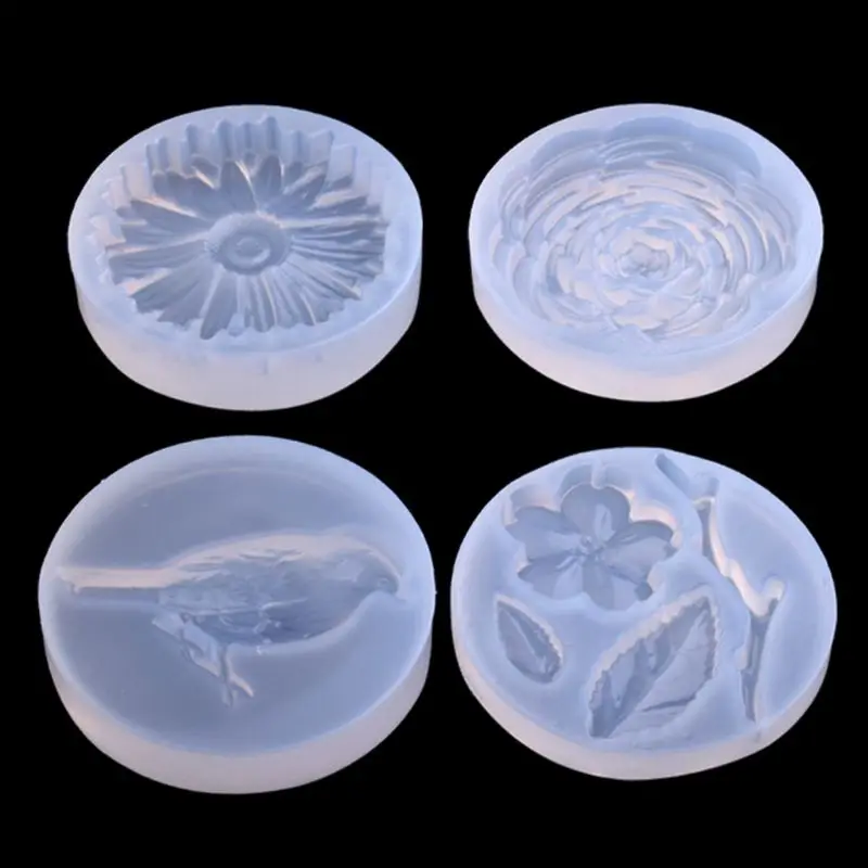 

Bird Flower Leaves Silicone Pendant Mold Resin Casing Craft Jewelry Making Tool
