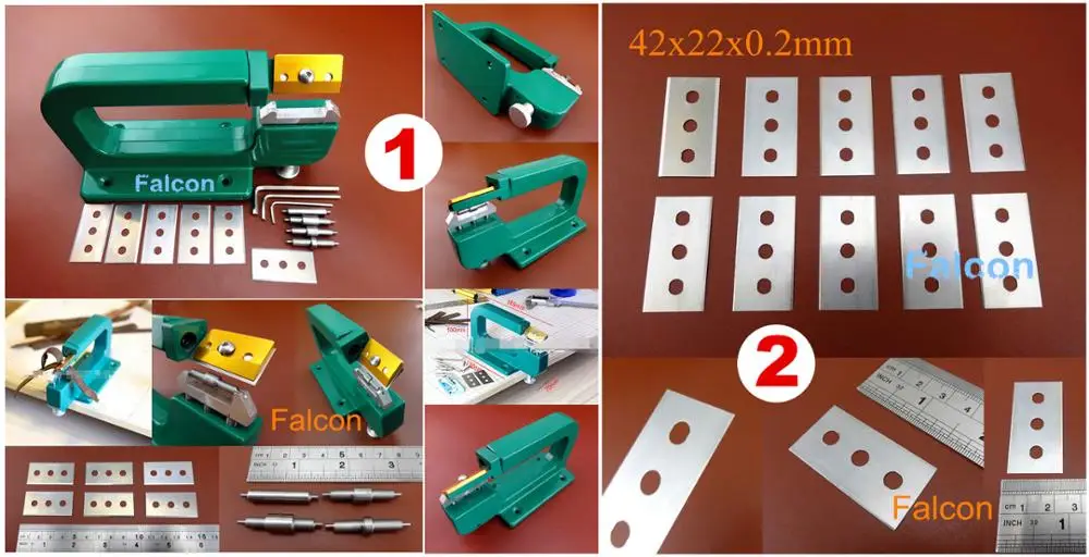 2kinds Leather Craft Edge Paring Cutting Skiving Peel Skiver Splitter Knife Machine Blade Tool Sewing Stitching Carving Stamping | Дом и сад