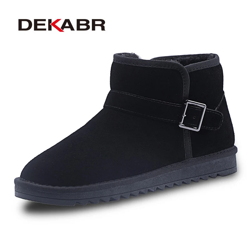 Scarpe Stivali Suede Inverno alla 47 Genuine caffè Breve Donna ~ da Peluche Nero Dekabr neve caviglia Plus 35 Cinturino Size cammello grigio Cow Marca calde fibbia nCw85wxZ