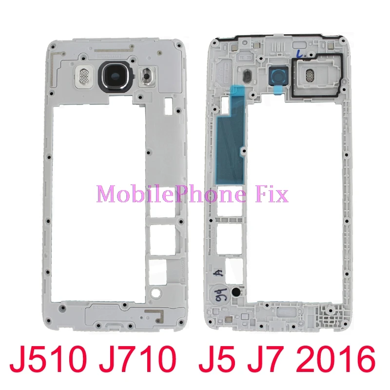 Для Samsung Galaxy J5 J7 2016 J510 J710 средняя рамка Корпус Внешняя Шасси + объектив камеры