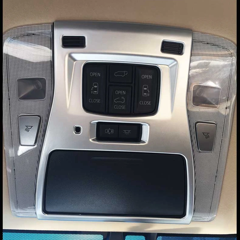 

MONTFORD ABS Matte Front Car Reading Light Protection Trim Cover Reading Lamp Sticker For Toyota Alphard Vellfire 2016 2017 2018