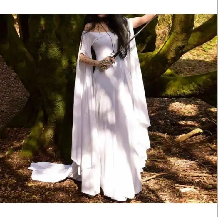 

Summer Women Medieval Pixie Dress Faerie Dress Lace Dress Bohemian Gypsy Tribal Dress Size S-5XL