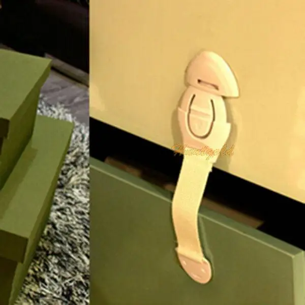 

2pcs/Pack Kid Baby Safety Lock Sticky Cabinet Door Drawer Refrigerator Fridge Lock Guard