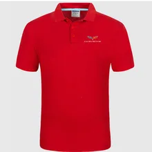 Chevrolet corvette тенниска с логотипом мужская летняя рубашка поло с коротким рукавом Хлопок Весна повседневные мужские Поло