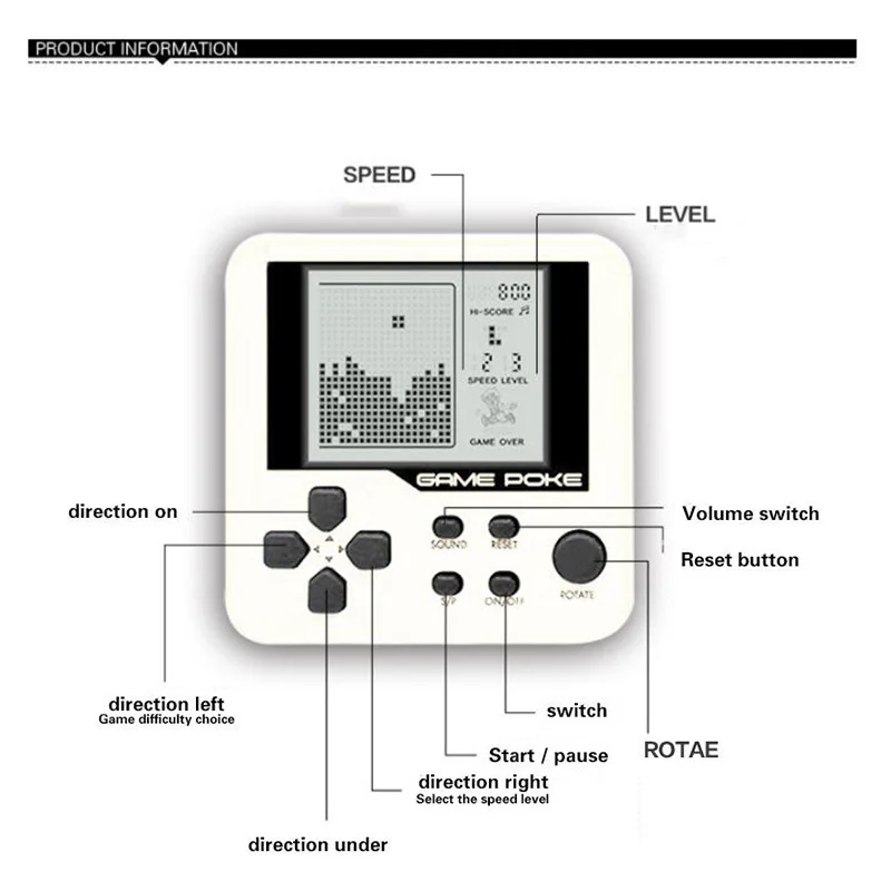 Тетрис игровая детская портативная игровая консоль электронные питомцы игрушки Обучающие электронные игрушки портативные встроенные 23