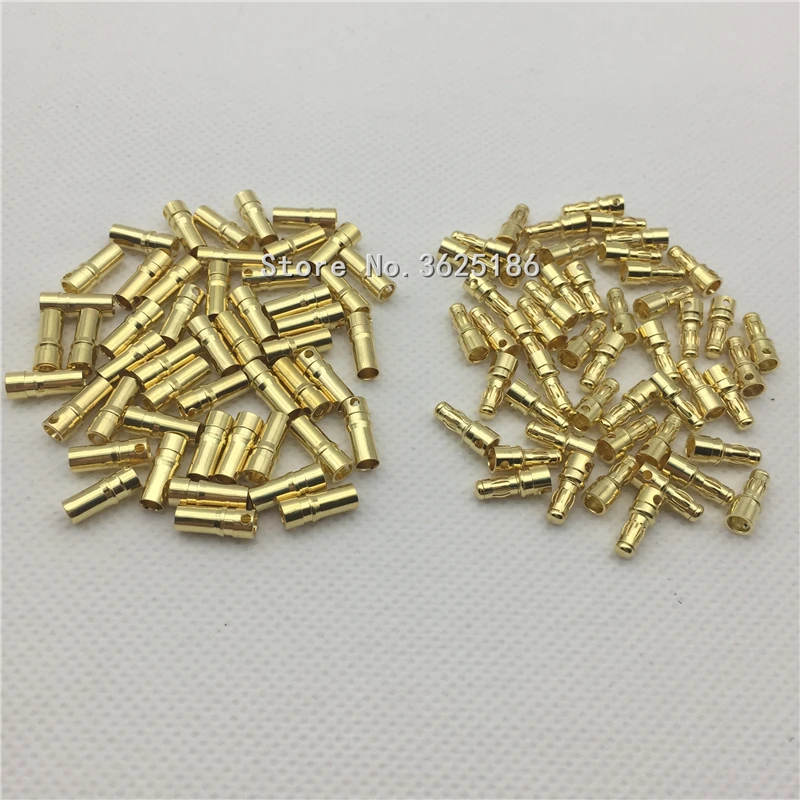 

10 pair/lot 3.5mm Gold Bullet Banana Connector Plug For ESC Battery Motor