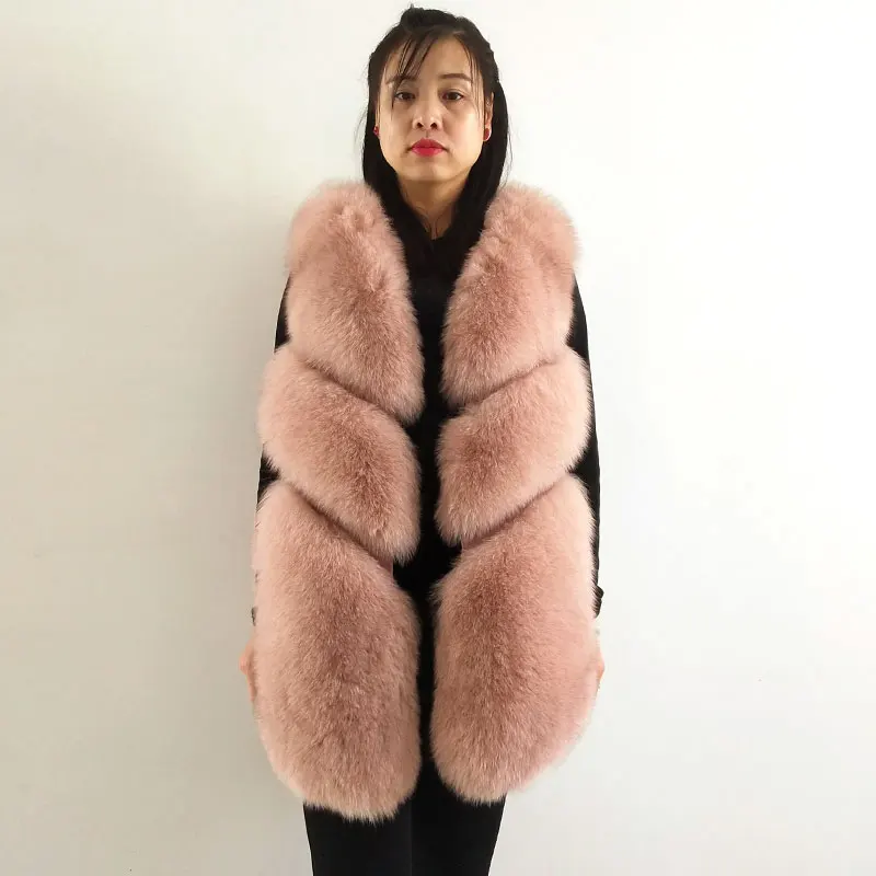 

Real natural fox leather vest Ladies warm spring and autumn winter 2019 new coat QD.YISHANG