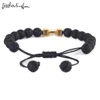 Peu Minglittle remise en Forme D'haltère Haltère charme gym hommes d'énergie bracelet lava pierre perles braid Bracelets & Bangles pour les femmes ► Photo 3/6