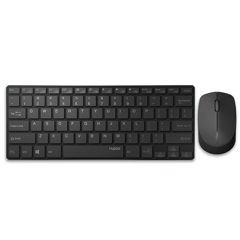 Rapoo Multi-mode Wireless Keyboard Switch Between Bluetooth& 2.4G Connect 3 Devices Silent Keypad Optical Mouse Set for Tablet