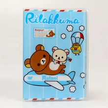 14*9,5 см Rilakkuma Обложка для паспорта рисунки из мультфильма ПВХ защитный чехол для паспорта/билета/банка/кредитной и ID карты держатель документов для путешествий