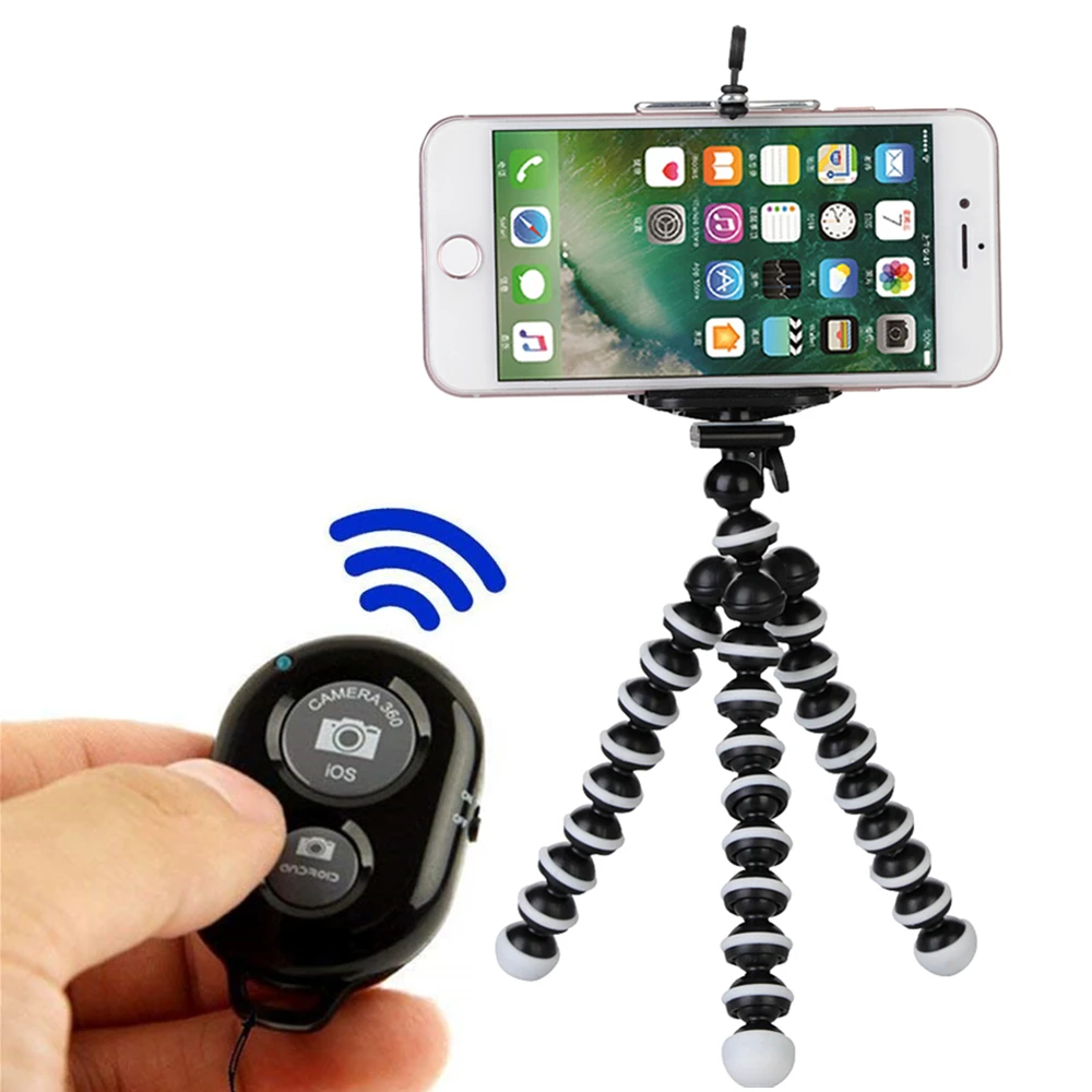 Selfie Sticks monopod smart remote control bluetooth shutter remote tripod for phone monopod stand gopro base camera            