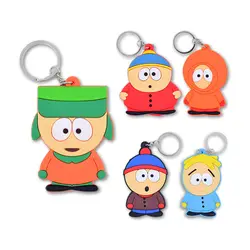 BFQ South Park брелок для ключей мягкий брелок для ключей их ПВХ сумка Подвеска 2018 новый шарм милый ключ аксессуары с героями мультфильмов