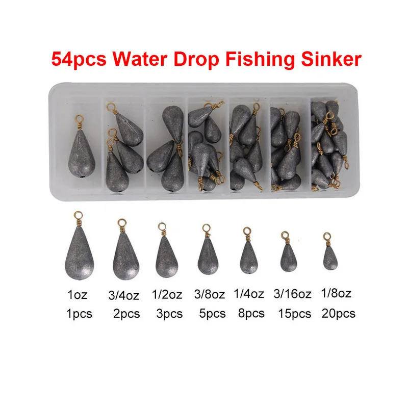 Buy Hyaena 54pcs Lead Fishing Sinker With Ring Carp