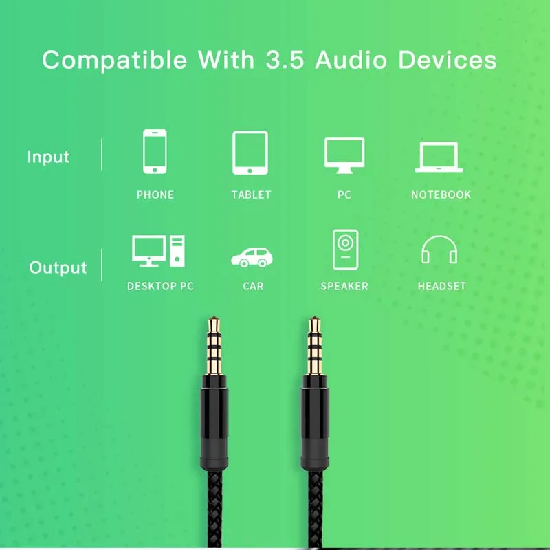 Robotsky 1 5 M Jack 3 мм аудио кабель нейлоновая оплетка Автомобильный AUX для наушников