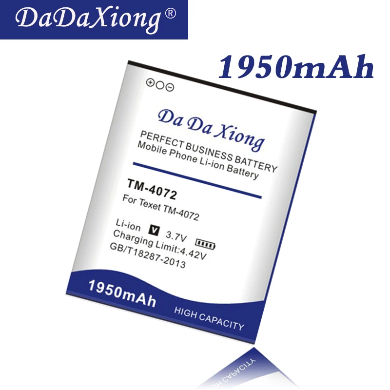 Оригинальный аккумулятор Da Xiong 1950 мА/ч для сотового телефона с разъемом тексет 4072