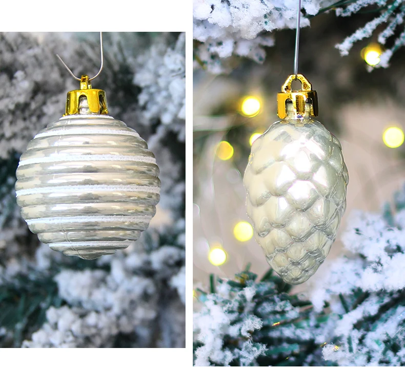 13 inhoo 80pcsset Christmas Tree Ball Ornaments Gift Polystyrene Balls Xmas Party Hanging Ball Merry Christmas Decor for Home 2019