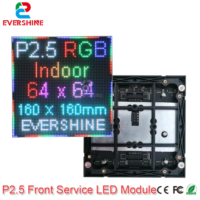 US $1.932.00 Evercollectvision high quality front service P25 smd 2121 64x64 pixels indoor rgb full color led module use for hd screen wall