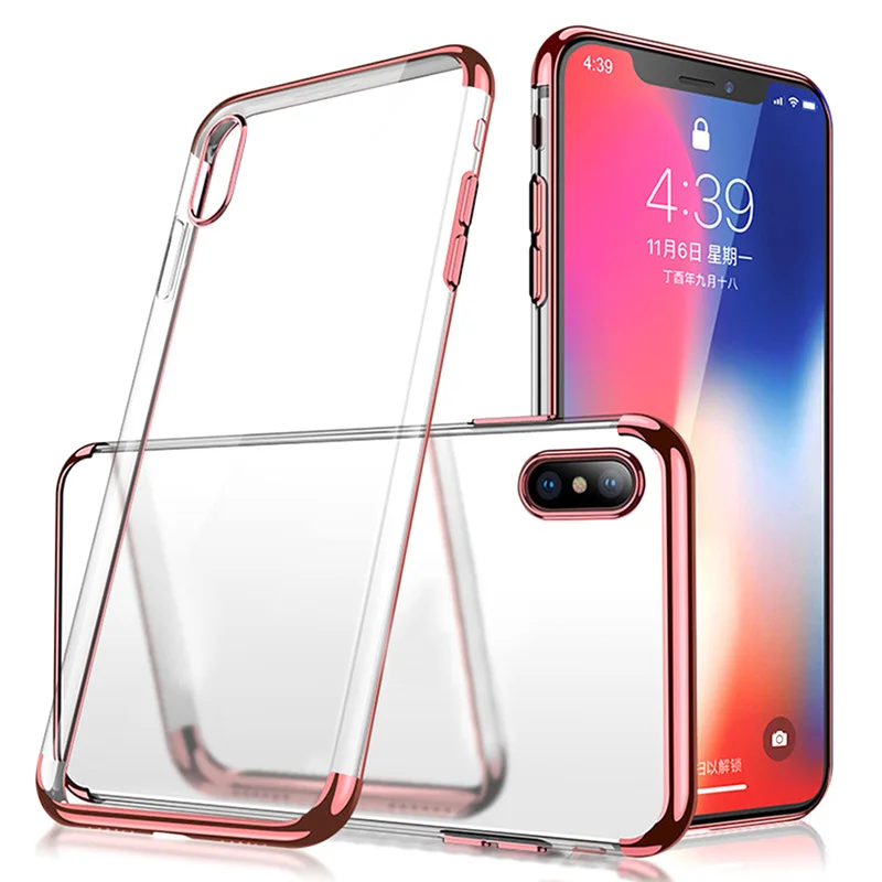 

Silicon Clear Soft Case for iPhone X 10 XS Max XR cases Soft Transparent TPU Case for iPhone 7 8 7Plus 8Plus Phone Cover Casing