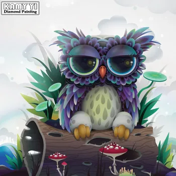 

100% Full 5D Diy Daimond Painting Sleepy Owl 3D Diamond Painting Round/Square Rhinestones Diamant Painting Embroidery Arts Gifts