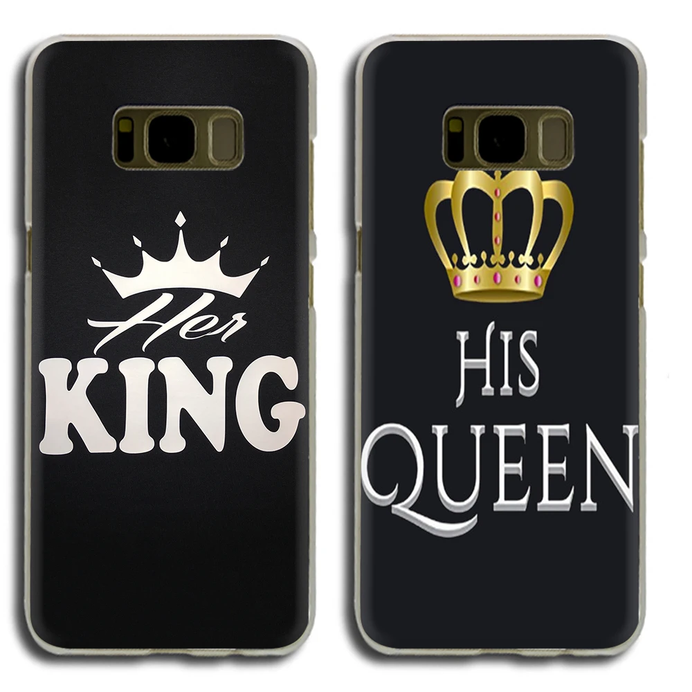 Король queen для влюбленной пары, для семьи жесткий чехол для телефона для Samsung Galaxy S6 S7 край S8 S9 S10 плюс S10e M10 M20 M30 M40 Note 8, 9, 10
