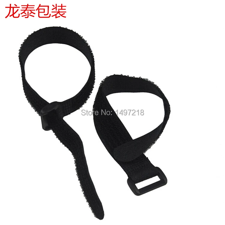 2-10pcs 3cmWidth 20-150cm length Reusable Magic Tape Straps Hook Loop Cable Ties with Plastic Buckles for Power Wire Management