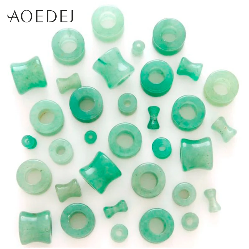 

AOEDEJ 6-16mm 7 Colors Stone Plugs And tunnels Flesh Tunnels Stone Ear Expander Piercing Men Womens Ear Gauges Expander Hollow