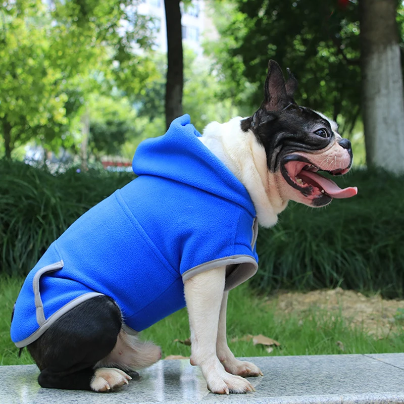 

Winter Fleece Dog Clothes Warm Soft Pet Clothing Hooded Coat Jackets For Chihuahua French Bulldog Pug Dragon Dog Large/Small Dog