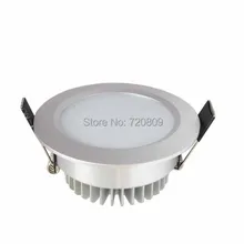10 шт./партия 5 Вт высокомощный Матовый Серебряный светодиодный потолочный светильник встраиваемый потолочный светильник для внутреннего освещения AC85-265V