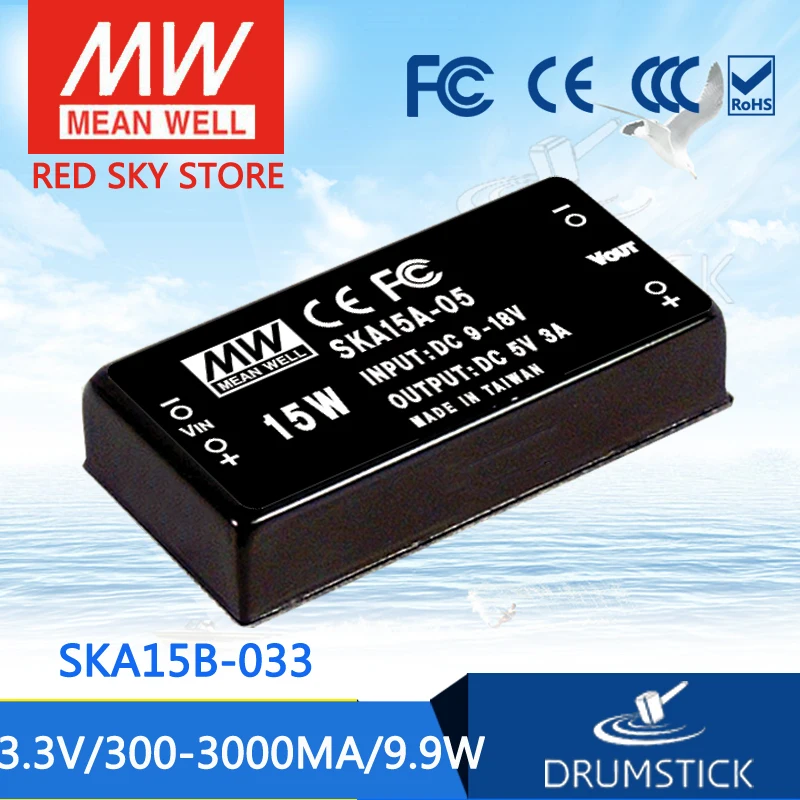 

Advantages MEAN WELL SKA15B-033 3.3V 3000mA meanwell SKA15 3.3V 9.9W DC-DC Regulated Single Output Converter