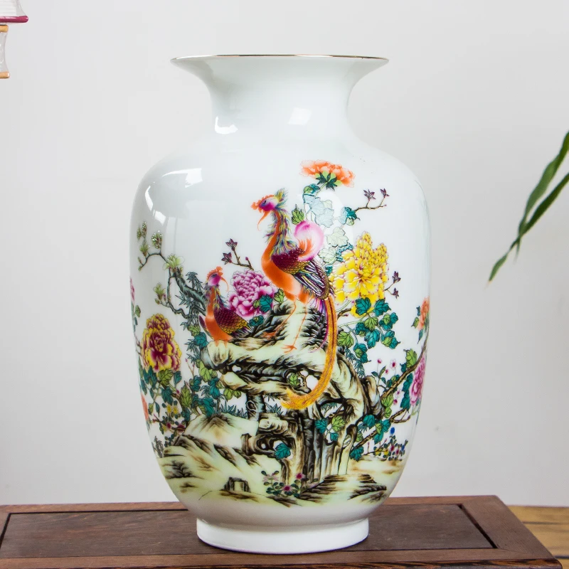 High-quality Chinese Jingdezhen Fine Porcelain Flower Vase Gold Painting Antique Ceramic Art For Home Office Decor | Дом и сад