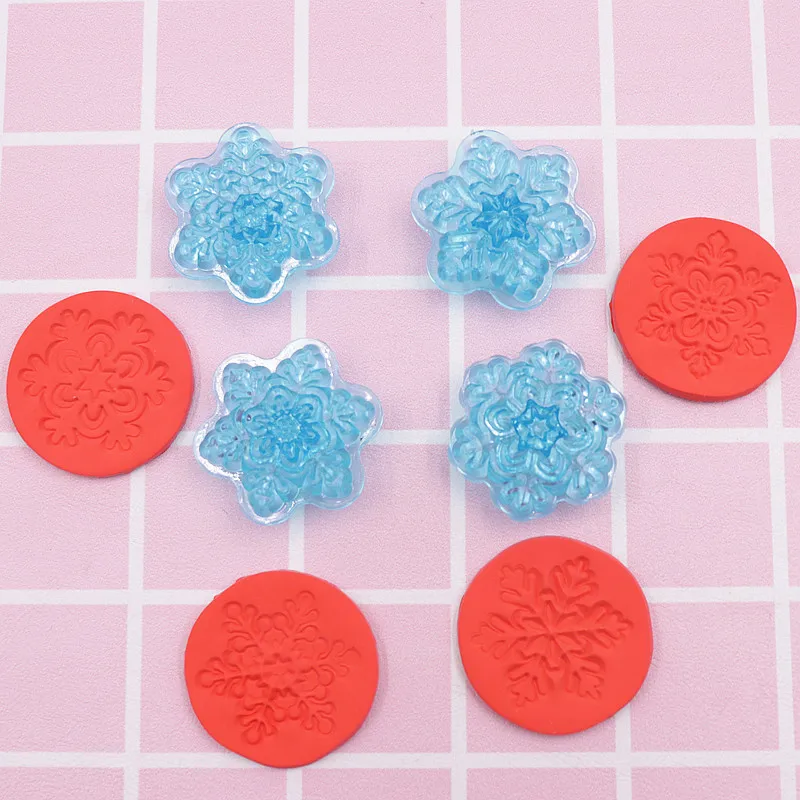 

4cm Snowflake Stamp Embossing Soft Pottery Ceramic Texture Clay Tools Klei Polymorph Plastilina Polymer Clay Tools