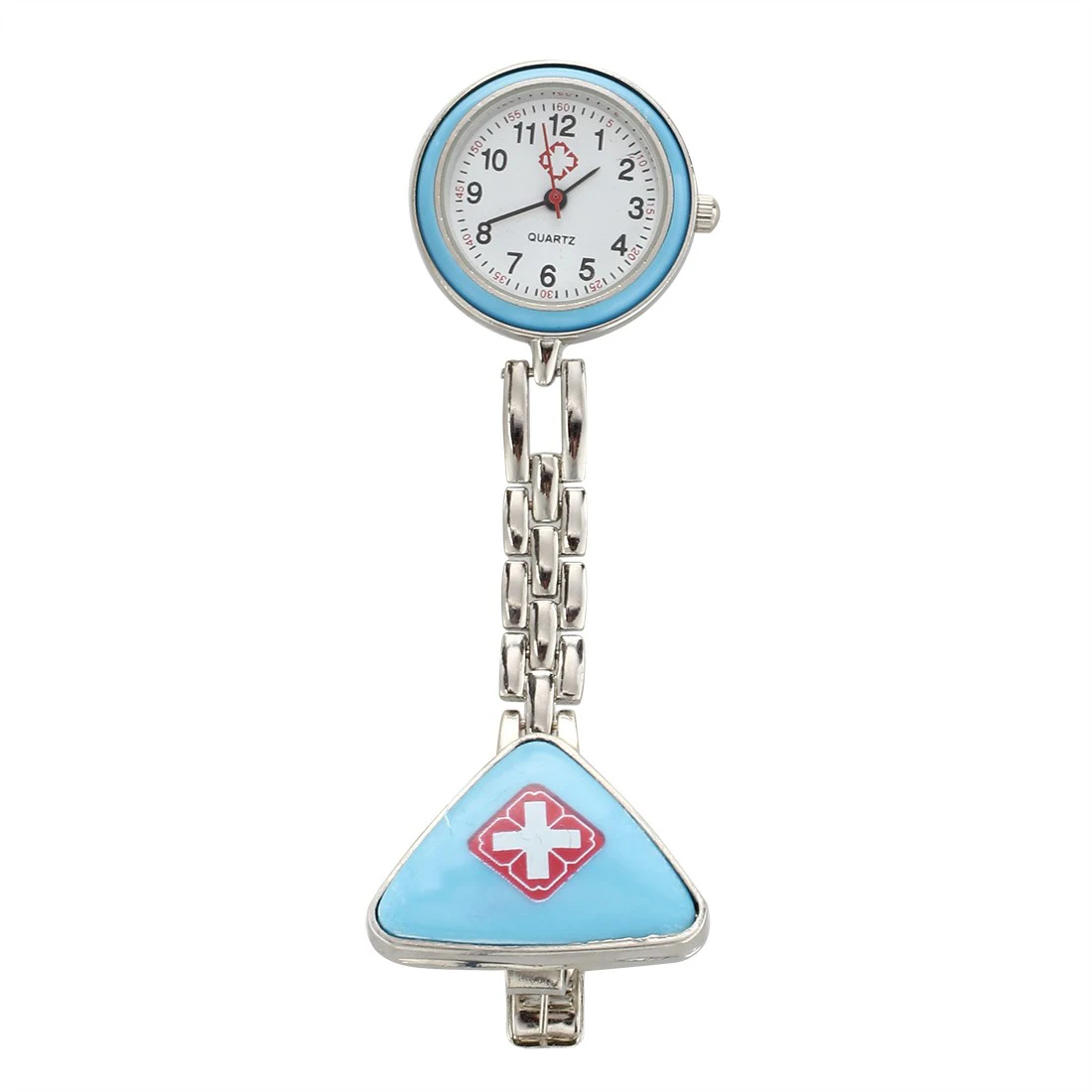 Практичная светло-синяя брошь медсестры Fob туника карманные часы