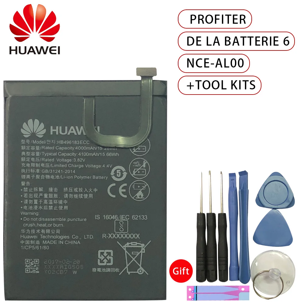 

High Quality Huawei Original Replacement mobile Phone Battery HB496183ECC 4000mAh For Huawei enjoy 6 NCE-AL00 battery Bateria