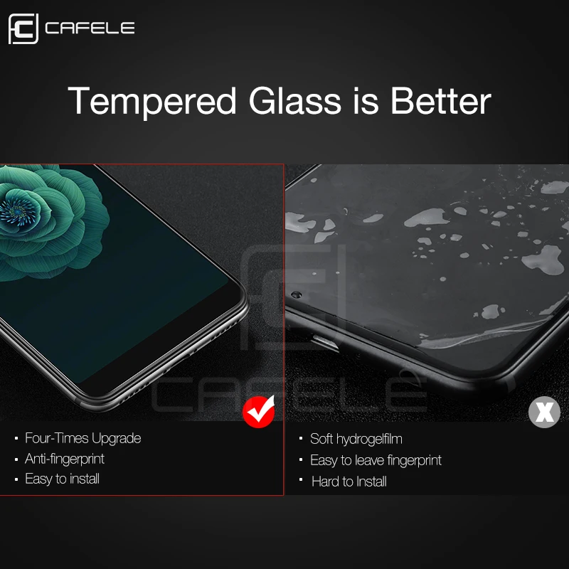 CAFELE защита для экрана Xiaomi Redmi K20 Pro Note 9 7 8 pro mi 6 5s mix 3 2 2s A1 5X закаленное стекло 3D