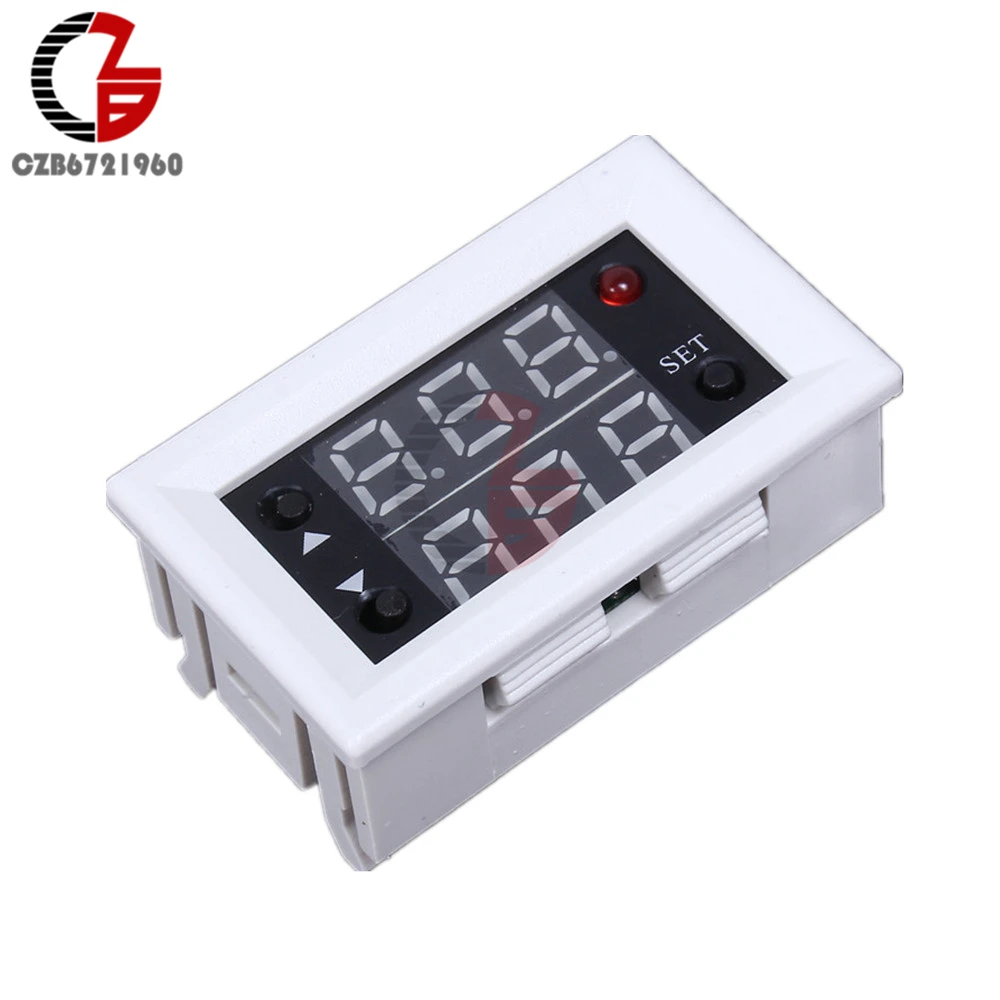 Mini 12V 20A Digital LED Dual Display Timer Relay Module Timing Delay Cycle 12v timing delay timer relay module digital led dual display cycle 0 999 hours for cycle intermittent timing mayitr