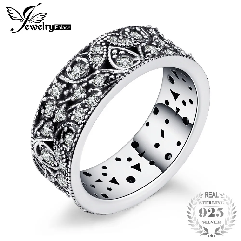 

Jewelrypalace 100% Real 925 Sterling Silver Hollow-out Flower Statement Rings For Women Anniversary Gifts Fashion Ring Jewelry
