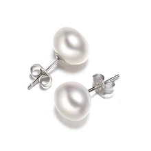 RUNZHUQIYUAN натуральные пресноводные серьги гвоздики 925 пробы серебряные ювелирные изделия Свадебные ювелирные изделия для женщин для девочек Подарки