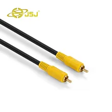 Jsj 75 ohm coaxial rca lotus linha av cabo de vídeo projetor tv linha febre fio frete grátis