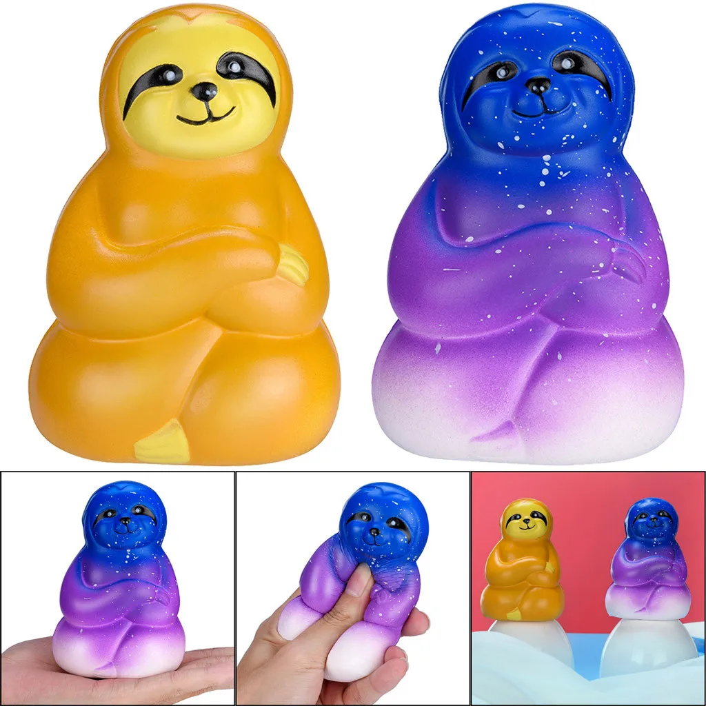 Очаровательны Squishies стресса игрушки мягкие Galaxy Звездное милый Ленивец лень замедлить рост фрукты ароматизированный мягкий animales для