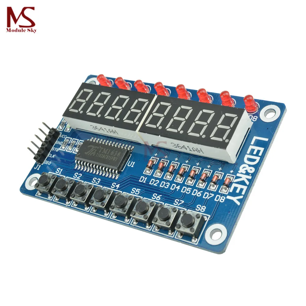 

TM1638 Module Key Display 8-Bit Digital LED Tube 8 Bit For Arduino AVR ARM