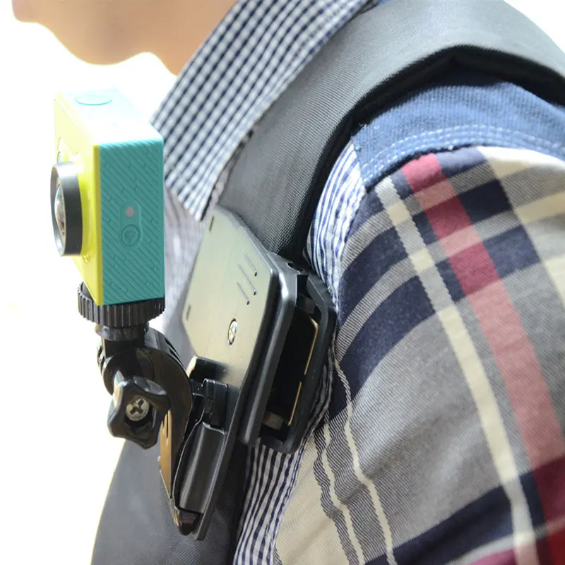 360 градусов вращения зажим рюкзак шляпа зажим с J крюк крепление для GoPro Hero 7 6 5 4 для Sjcam Sj6 для Xiaoyi 4K экшн-камеры
