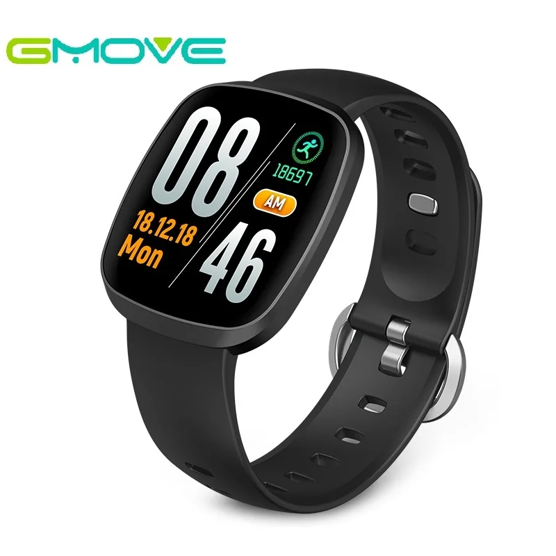 GMOVE Smart Watch Waterproof GT103 Blood Pressure Fitness Tracker Sleep Monitor Music Control Full Screen Touch PK mi band 4 3