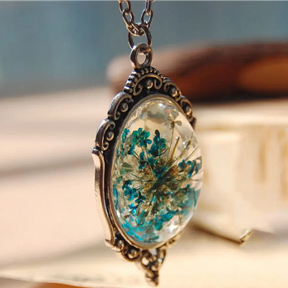 

natural dried flowers pendant necklace Novelty Gift Modern 1 pcs Pretty Style